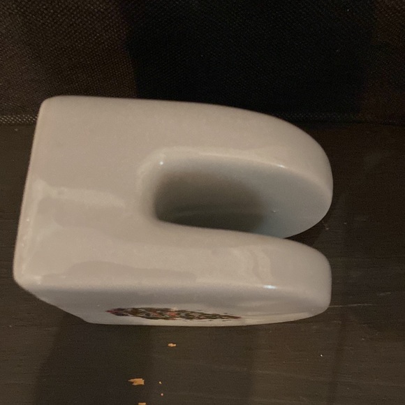 Vintage Christmas porcelain spoon holder with napkin holder - Picture 4 of 11